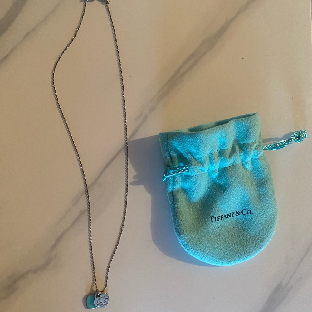 Tiffany Blue® Double Heart Tag Pendant
in Silver, Mini